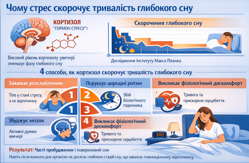 вплив кортизолу на сон