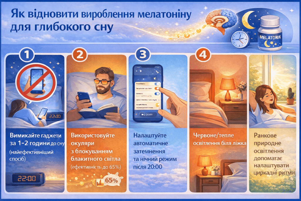 як відновити вироблення мелатоніну