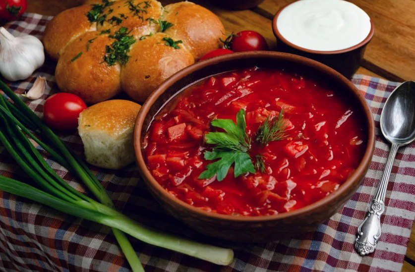 червоний український борщ