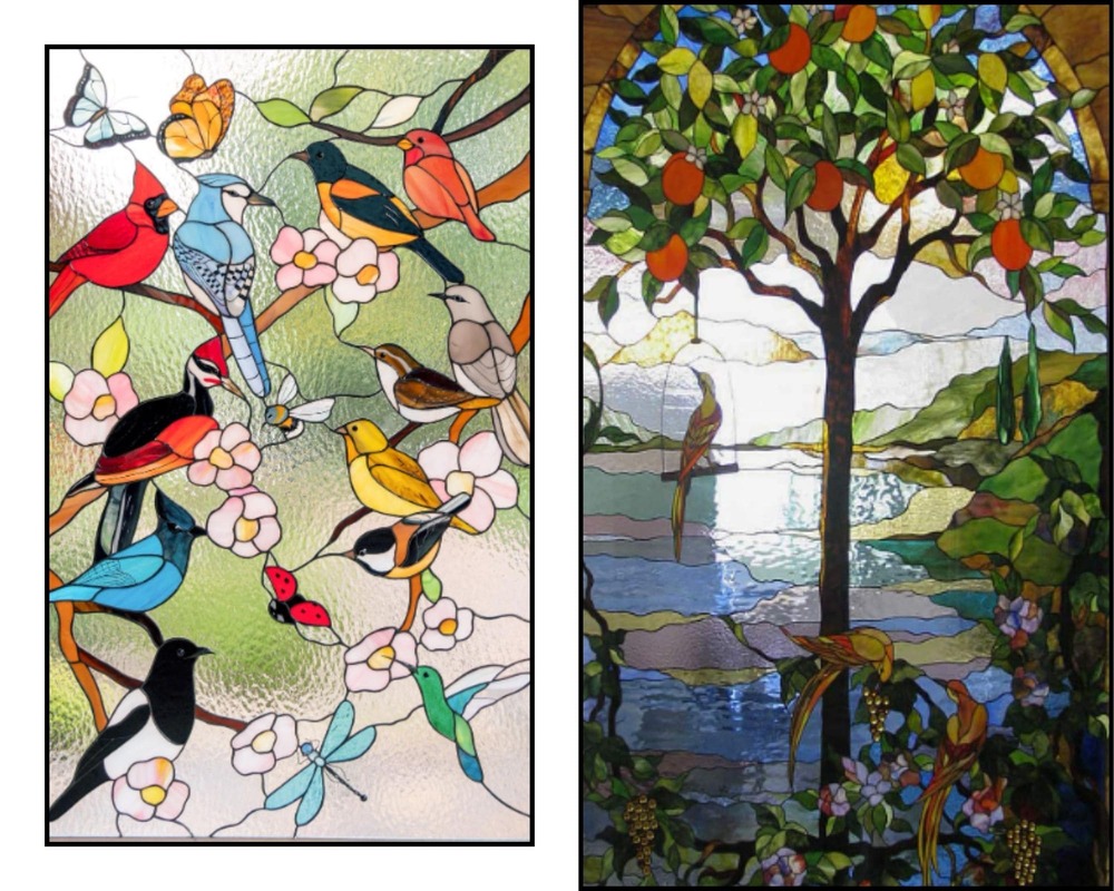 вітражі Glass Art Stories в техніці Тіффані