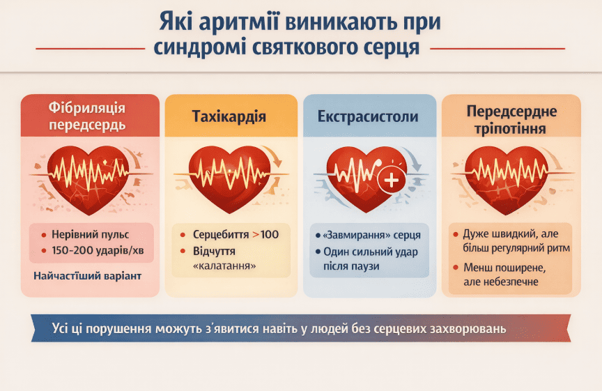 аритмія синдром святкового серця