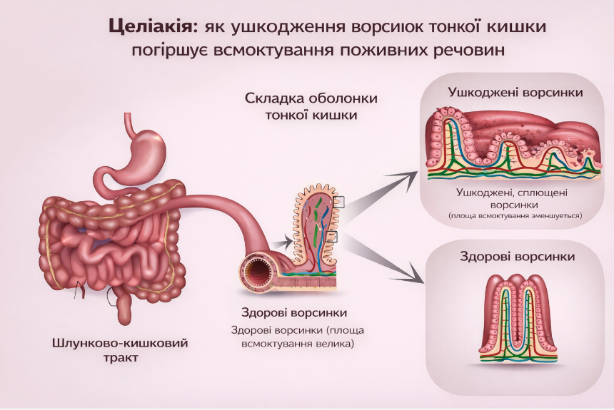 целіакія як виглядає всередині шлунку