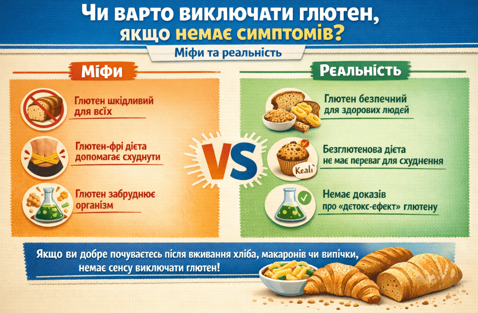 чи варто виключати глютен