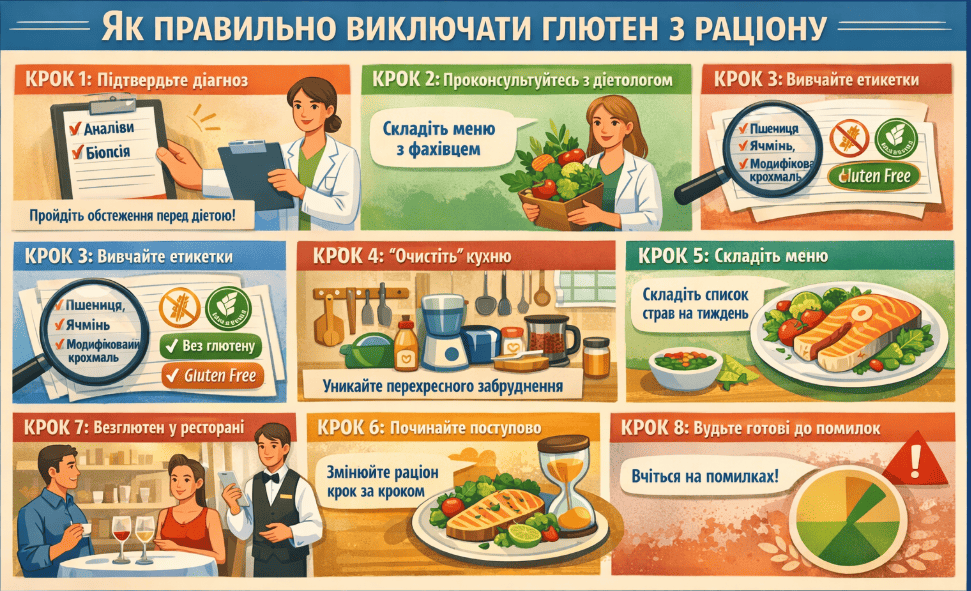 як правильно виключити глютен з раціону