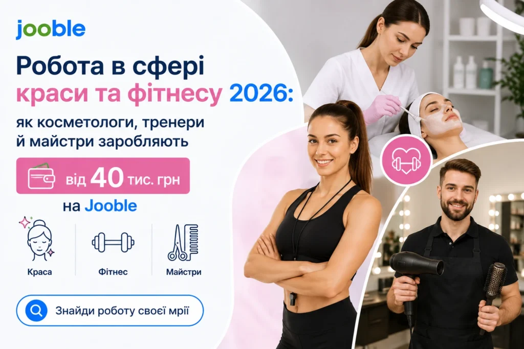 Jooble про роботу в сфері краси та фітнесу 2026