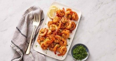 креветки з аерогрилю з лимоном і часником