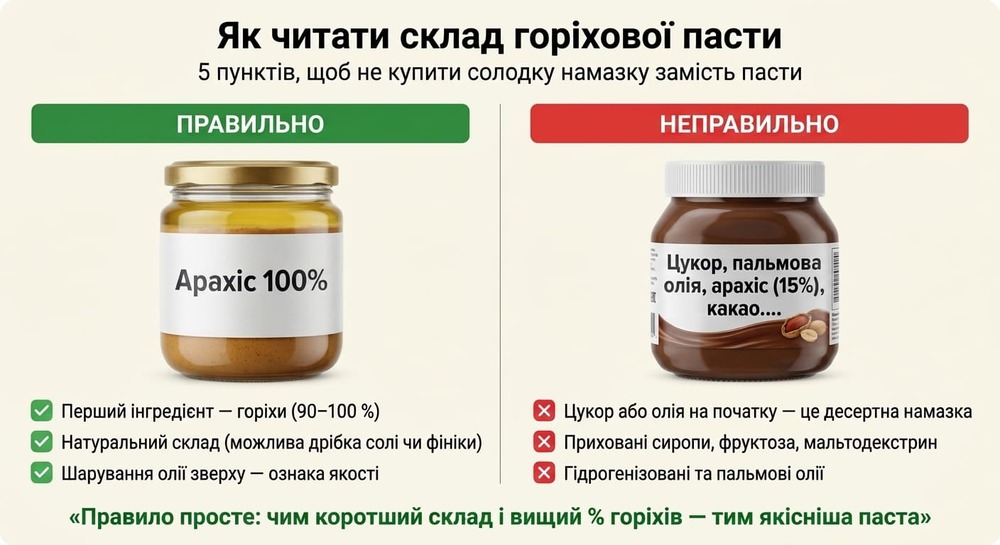 Як читати склад горіхової пасти